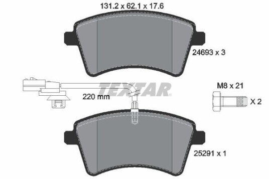 Bremseklosser TEXTAR 2469306 Bremseklosser TEXTAR 2469306
