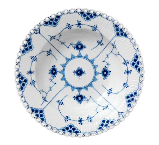 Royal Copenhagen Musselmalt Helblonde tallerken dyp 23 cm