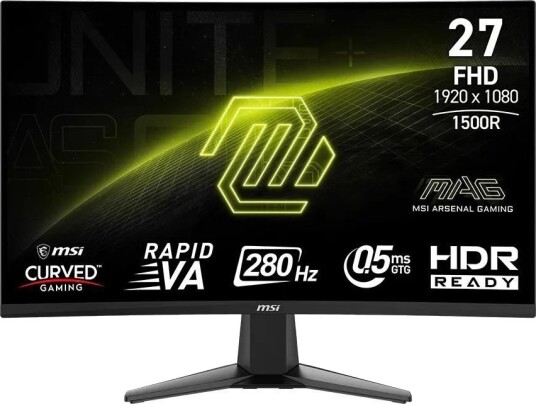 MSI MAG 276CXF Gaming Skjerm 27" Curved 1920x1080 280Hz 0.5ms Svart MSI MAG 276CXF Gaming Skjerm 27" Curved 1920x1080 280Hz 0.5ms Svart