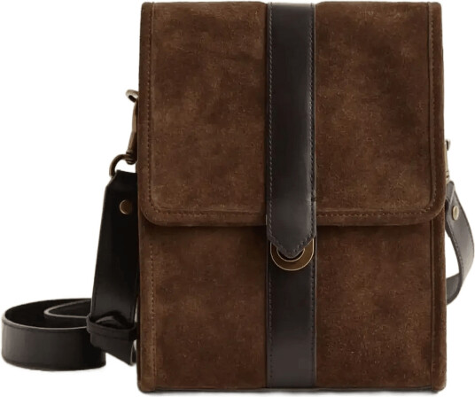 Gant Suede Shoulder Bag Brown ONE SIZE