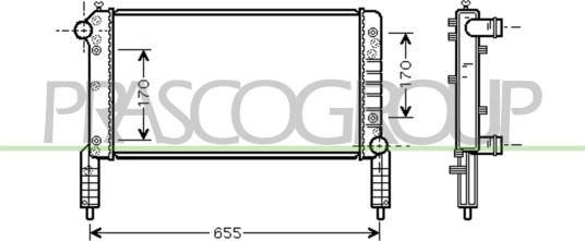 PRASCO FT908R004 Radiator motorkjøling