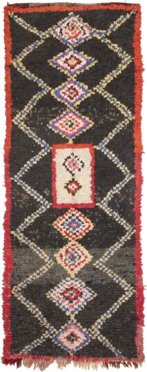 Marokkansk Boucherouite teppe 335 x 125 cm Marokkansk Boucherouite teppe 335 x 125 cm