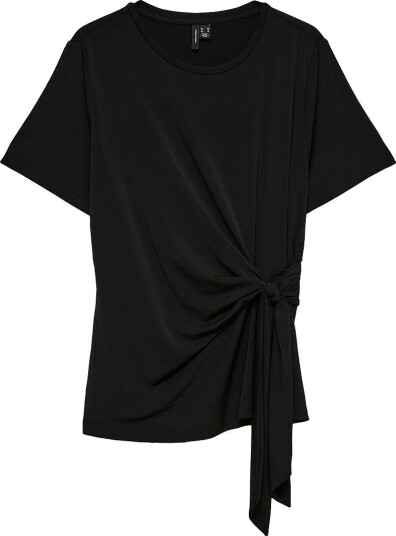 Vero Moda Curve Topp Vmjill Ss Top Jrscur Svart