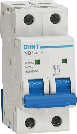 Chint Automatsikring 2P 50A D-KAR 10KA - 1615409