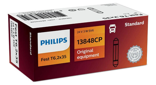 Philips pære T6,2x35 Festoon 10 pakning