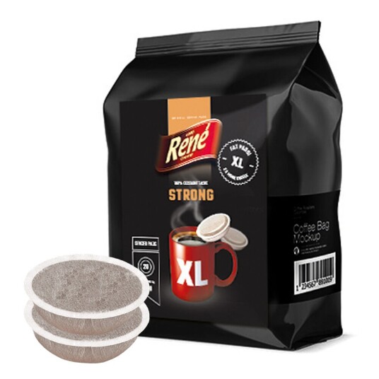Senseo Café René Strong (stor kopp) til Senseo. 20 puter Senseo Café René Strong (stor kopp) til Senseo. 20 puter