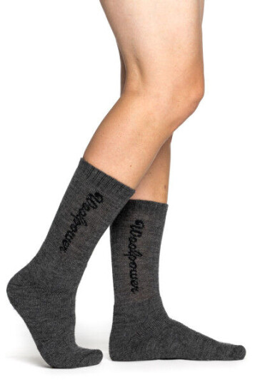 Woolpower Socks Logo 400 Grey 36-39
