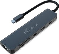 Mediarange Mrcs519 Usb Type-C Hdmi Usb 3.2 Gen 1 3.1 Gen 1 Type-A Usb Type-C Microsd Transflash Sd 5000 Mbit/S 60 Hz 1920 X 1080 Hd 1080 3840 X 2160 Mediarange Mrcs519 Usb Type-C Hdmi Usb 3.2 Gen 1 3.1 Gen 1 Type-A Usb Type-C Microsd Transflash Sd 5000 Mbit/S 60 Hz 1920 X 1080 Hd 1080 3840 X 2160