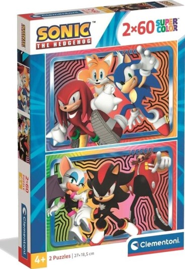 Clementoni Puzzle Sonic 2x60 pieces 2025 2D Puslespill