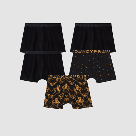 Frank Dandy Boxershorts 5 pack Svart Black M