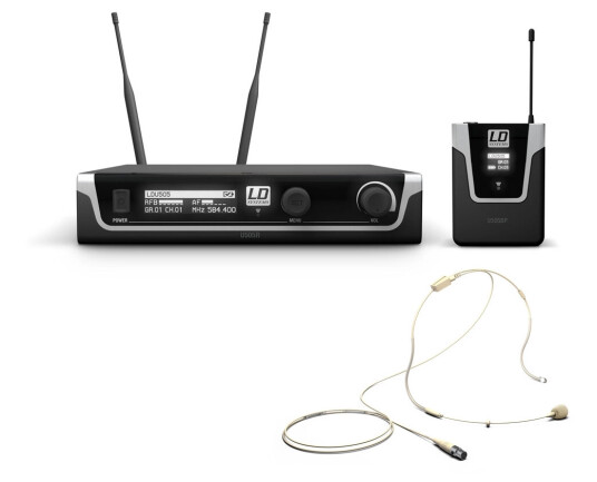 Ld Systems U505 Bphh Trådløst System Lommesender Og Beige Hodebøylemik