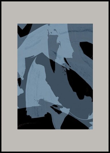Abstract Brush Strokes 60Y Plakat / 30x40cm