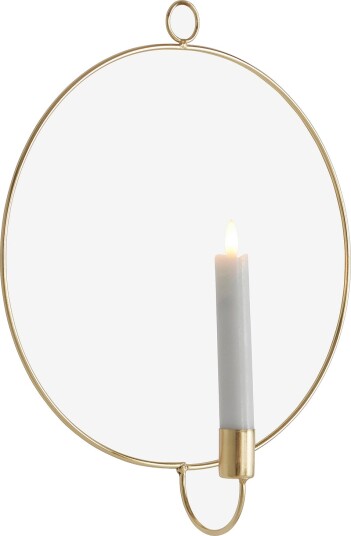 Star Trading   CANDLE RING väggdekoration med LED ljus   Messing