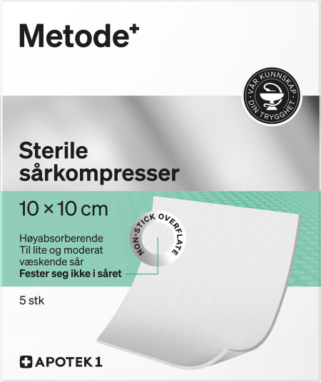 Metode steril sårkompress 10 x 10 cm 5 stk