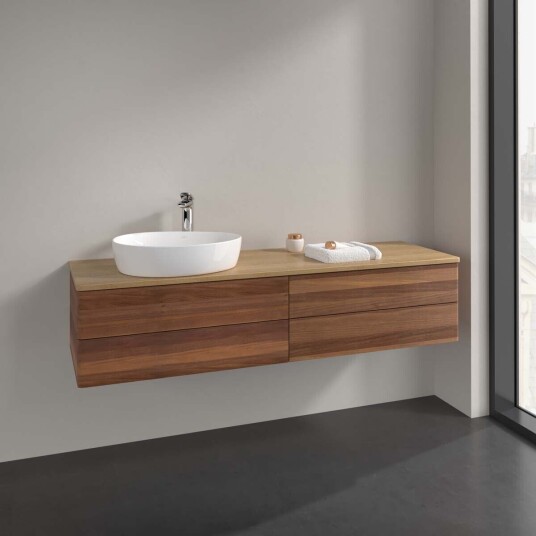 Villeroy & Boch  Antao Servantskap med 4 skuffer 160x50x36 cm u/lys Valnøtt/Eik