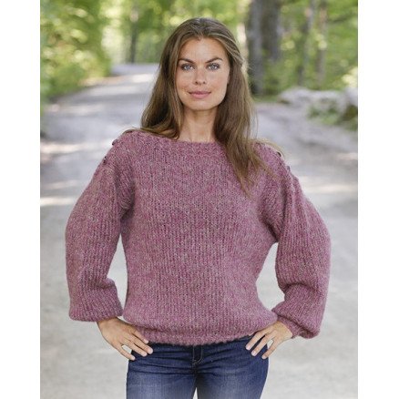 Â Raspberry Flirt by DROPS Design Genser Strikkeoppskrift str S XXXL