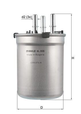Drivstoffilter MAHLE ORIGINAL KL 838