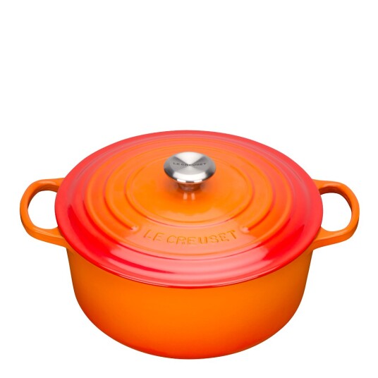 Le Creuset Signature støpejernsgryte rund 28 cm 6,7L vulkan Le Creuset Signature støpejernsgryte rund 28 cm 6,7L vulkan