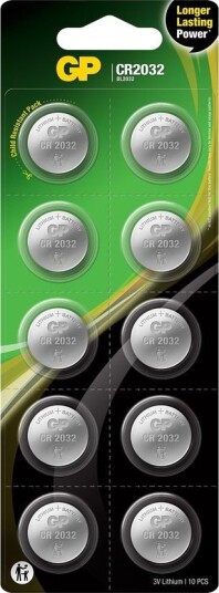 GP Batteries Knappcelle litium CR2032 10-pakning GP Batteries Knappcelle litium CR2032 10-pakning