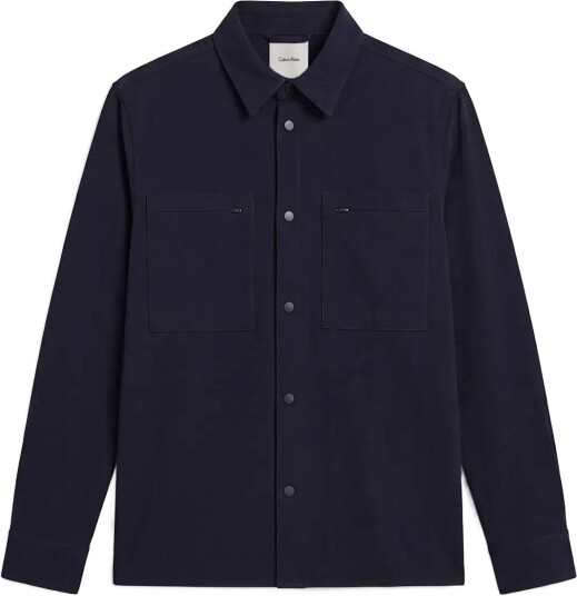 Calvin Klein Ls Tech Knit Dobby Classic Overs DARK SAPPHIRE XL Calvin Klein Ls Tech Knit Dobby Classic Overs DARK SAPPHIRE XL