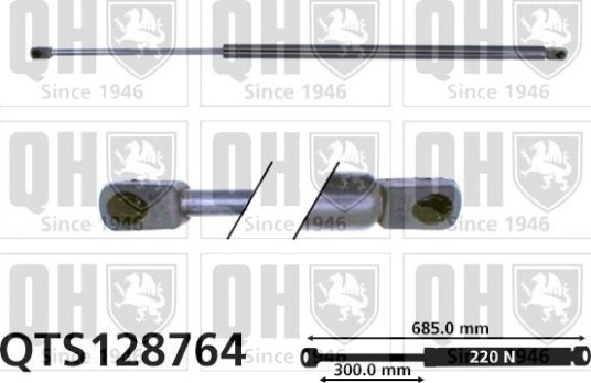 Gassfjær, motorpanser QUINTON HAZELL QTS128764
