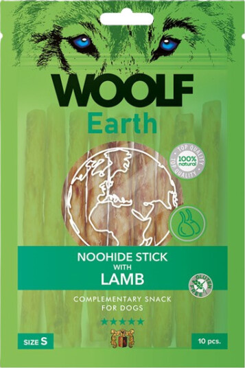 Woolf Earth Noohide Stick Lam S 90g - Sunn Hundesnacks