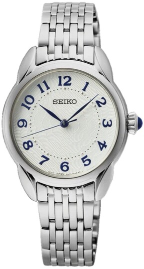 Seiko Dameklokke SUR561P1 Classic Hvit/Stål Ø28.7 mm