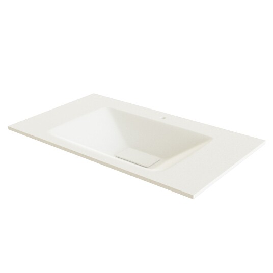 Linn Bad Vale Møbel Glass Hvit Matt 80cm Senter