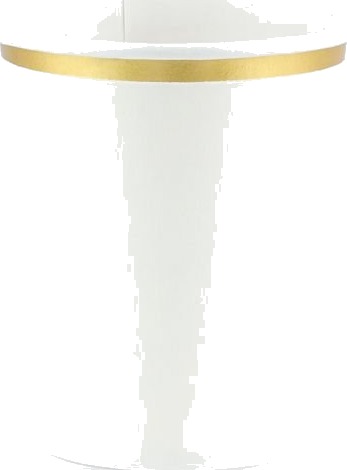 6 stk Hvite Pappkrus med Gullkant 220 ml
