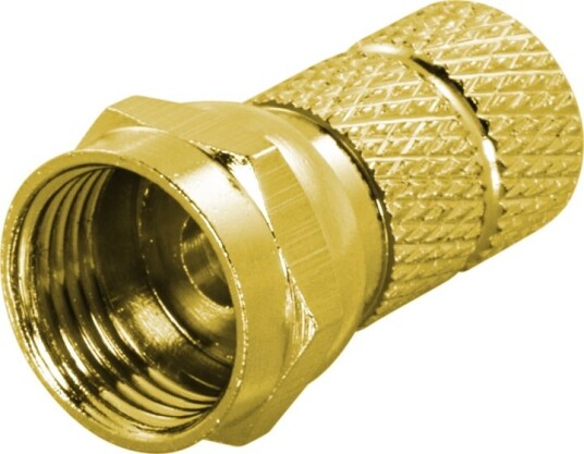 Deltaco DEL-653 F-kontakt 6,2 mm Gullbelagt Skruemontert Antennekabel