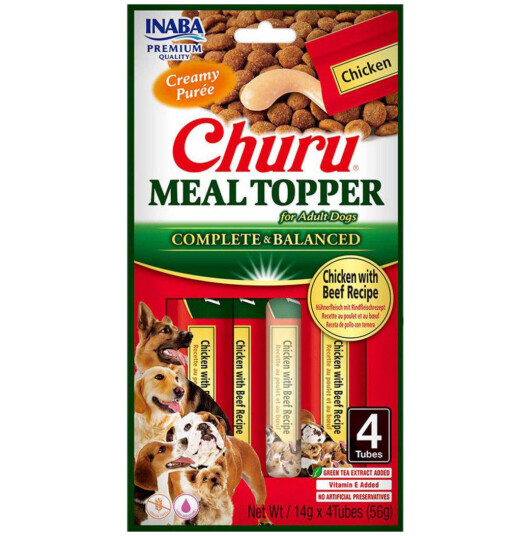 Churu Hundemat Topper Kylling/Kjøtt 4 stk - Belønningsgodbiter for Hund Churu Hundemat Topper Kylling/Kjøtt 4 stk - Belønningsgodbiter for Hund