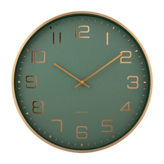 Karlsson Elegance Glow Veggklokke KA5973GR   Unisex 40 cm Kvarts urverk