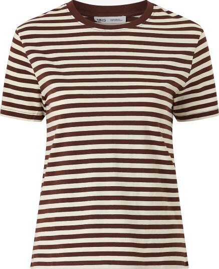 Mango T skjorte T Shirt Jazmin Brun