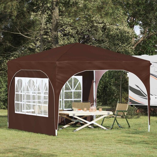 vidaXL Pop up Festtelt 290 x 290 x 245 cm Brun