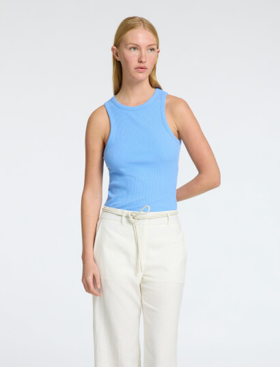 Selected Slfanna O Neck Tank Top Noos Blue S Selected Slfanna O Neck Tank Top Noos Blue S