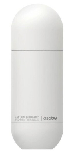 Asobu Orb 430 Ml Daglig Bruk Hvit Rustfritt Stål 24 Timer 12 Timer