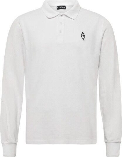 HAN Kjøbenhavn Diamond Polo Long Sleeve Shirt White M