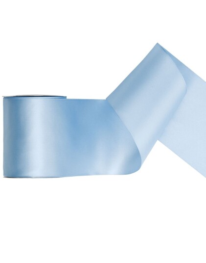Satengbånd Lys Blå 100 mm / 25 meter
