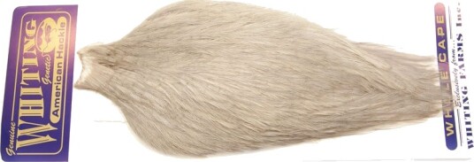 Whiting Am. Rooster Cape - Medium Dun (White Dyed)