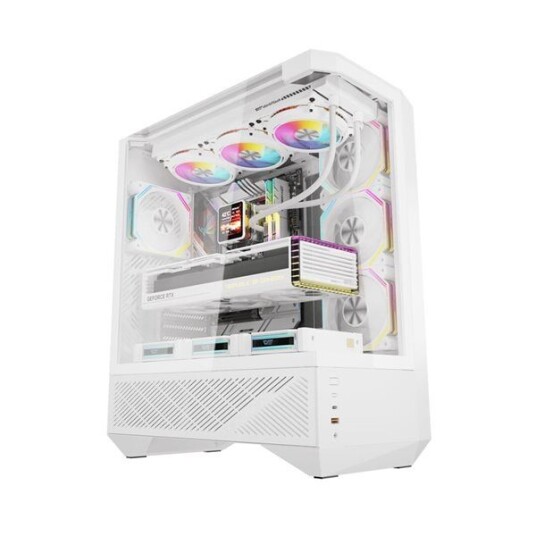 Darkflash DS900WS ATX Kabinett med 4 ARGB-vifter – Hvit