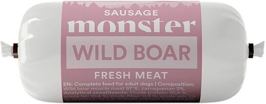 Monster Pet Food Hundepølse Villsvin 80 g - Våtfôr til hund