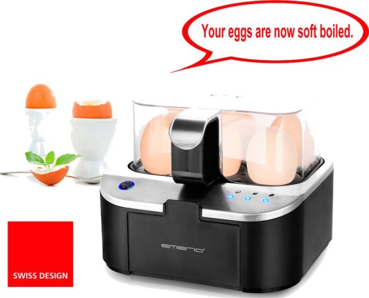 Emerio Eggkoker med lyd 6 egg (400W) Svart