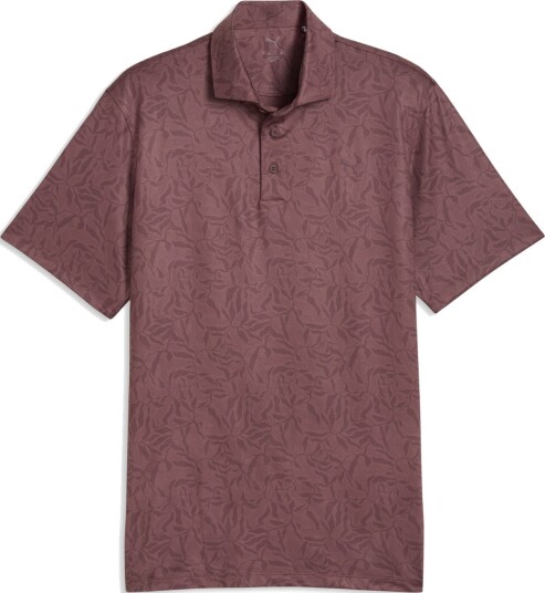 Puma Cloudspun Marine Botanical Lc Golf pologenser herre Rich Cocoa Large