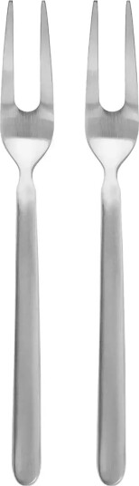 Blomus Set Of 2 Serving Forks   20 X 2,5 Cm   Stella   Stainless Steel   Grey   L 20CM