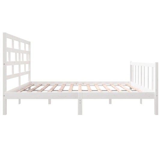 vidaXL Sengeramme hvit heltre furu 120x200 cm