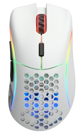 Glorious Model D Trådløs Gamingmus - 19000 DPI - Hvit med RGB Belysning