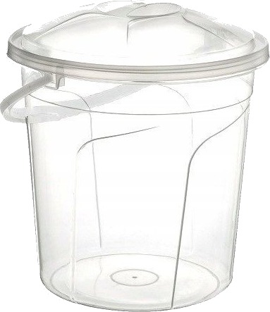 Katex Rund Bøtte Med Lokk 15L Transparent 34X34 Cm