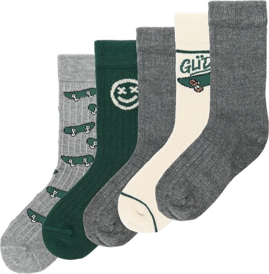 minipop Mpopmorgan Bamboo Socks 5 Pack GREY MELANGE 19/22