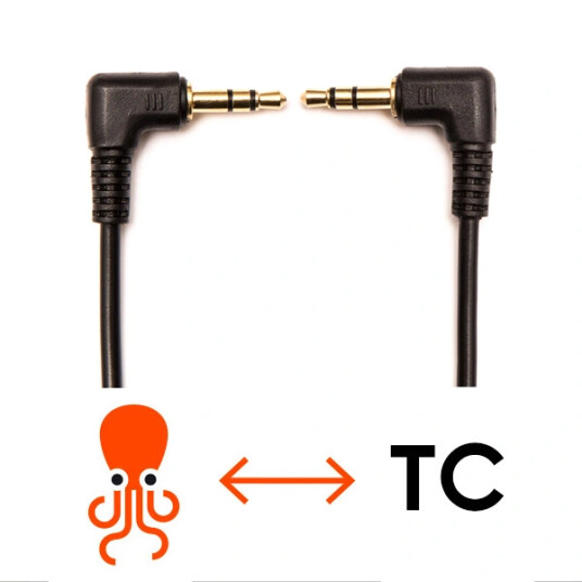 Tentacle Kabel Tentacle to DSLR 3.5mm jack 90° til 3.5mm Jack 90° 30cm Tentacle Kabel Tentacle to DSLR 3.5mm jack 90° til 3.5mm Jack 90° 30cm
