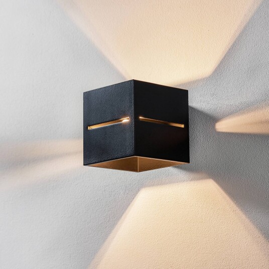 SOLLUX LIGHTING Vegglampe Top up/down svart lampekropp